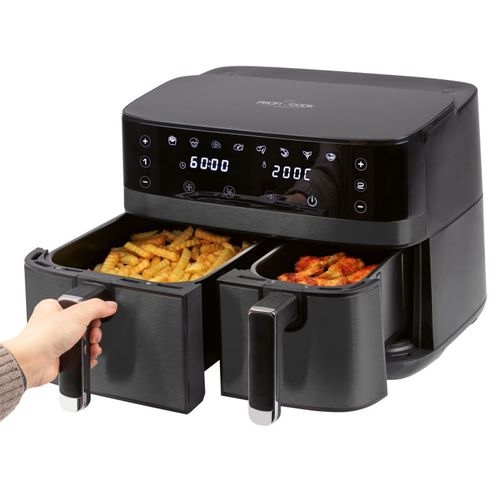 Friteuse à Air Chaud Air Fryer 9l Double Compartiement 2700w  PC-fr1295h-noir