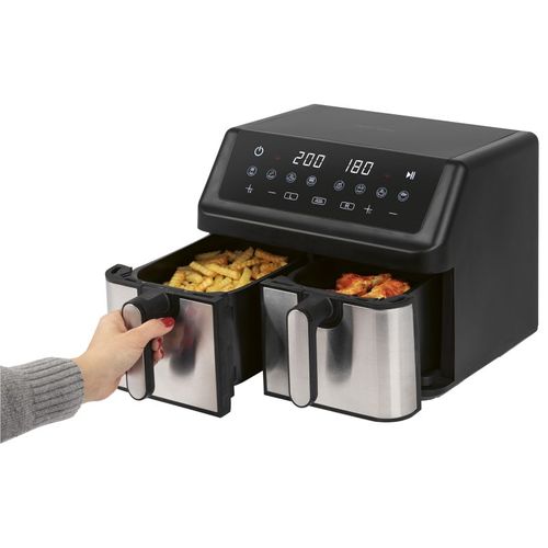 Friteuse à Air Chaud Air Fryer Double Panier 9l Inox PC-fr1296h-inox