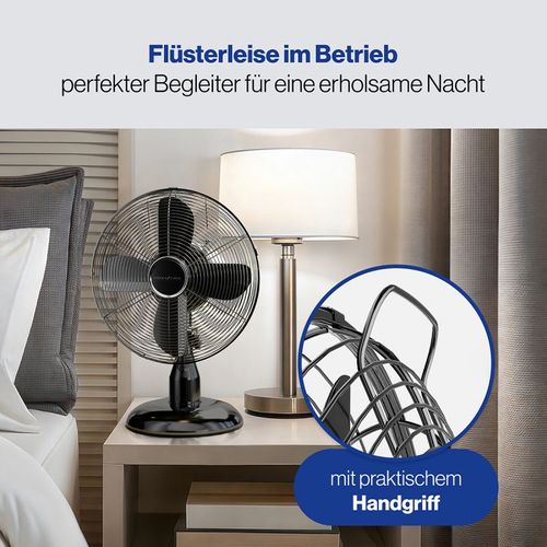 Ventilateur De Table Design Noir 25 Cm PC-vl3062m-noir