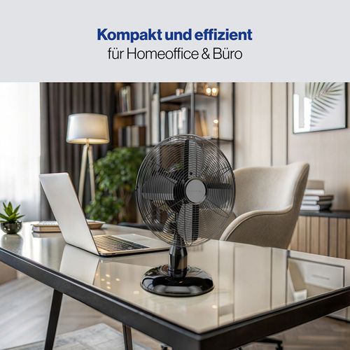 Ventilateur De Table Design Noir 25 Cm PC-vl3062m-noir