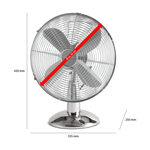 Ventilateur De Table Design Inox 30 Cm PC-vl 3063 M