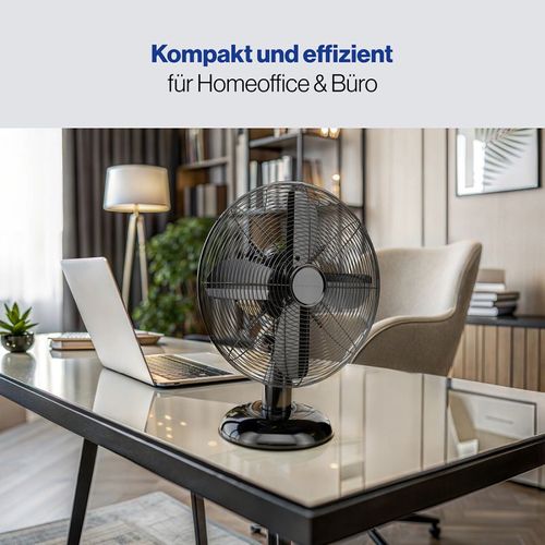 Ventilateur De Table Design Noir 30 Cm  PC-vl3063m-noir