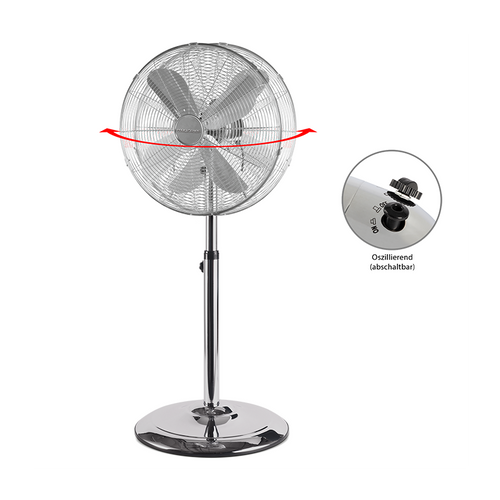 Ventilateur Sur Pied Design Inox 40cm PC-vl 3064 Ms