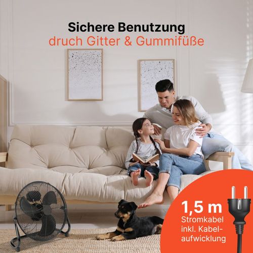 Brasseur D'air Design Inox Noir 40cm  PC-vl3065wm-noir