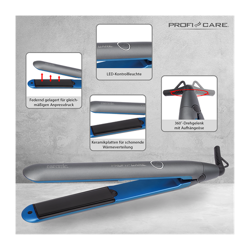 Lisseur À Cheveux Céramique PC-hc 3072 Bleu