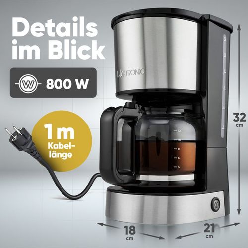 Machine à Café 1,5l 800w Inox Ka3808-inox