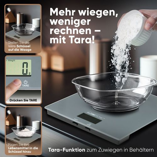 Balance De Cuisine En Verre Gris Kw3820-gris