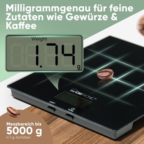 Balance De Cuisine En Verre Noir   Kw3820-noir