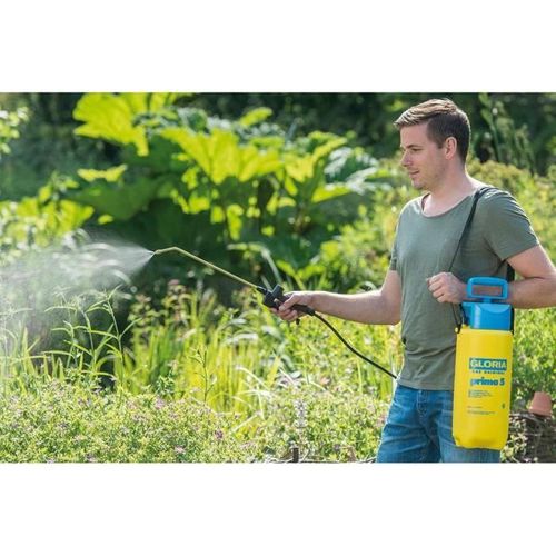 Pulvérisateur à Pression - Prima 5 - 5l - Jaune Et Bleu - Avec Lance Et Buse En Laiton