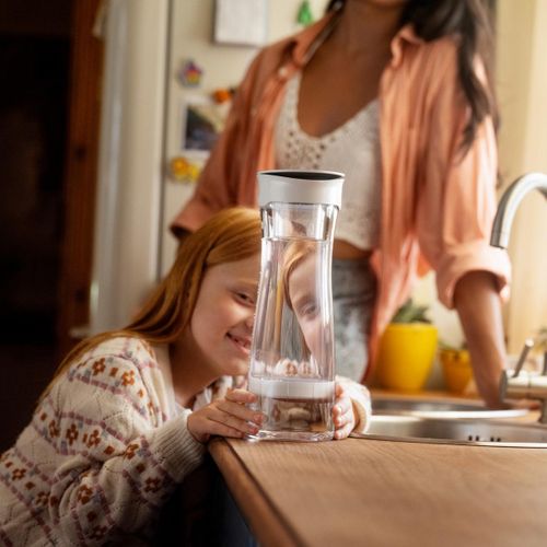 Bouteille Filtrante - Fill et Serve Gris - Capacité 1,3l - 1 Filtre Microdisc Inclus