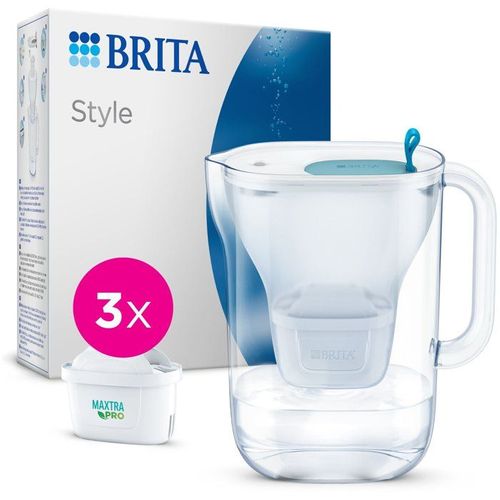 Carafe Filtrante - Style Bleu - Capacité 2,4l Dont 1,4l D'eau Filtrée - 3 Mois Maxtra Pro