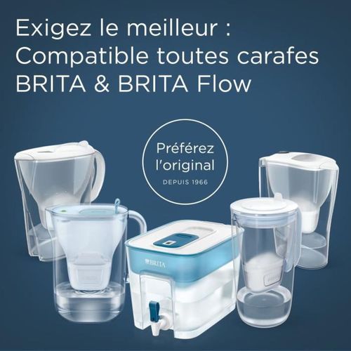 Carafe Filtrante - Style Essential Blanche - 2,4l Dont 1,4l D'eau Filtrée - 1 Filtre Maxtra Pro Pure