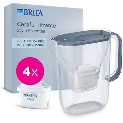 Brita Style Essential Carafe Filtrante 2.4 L (1.4 L Filtrée) + 4x Maxtra Pro - Brita