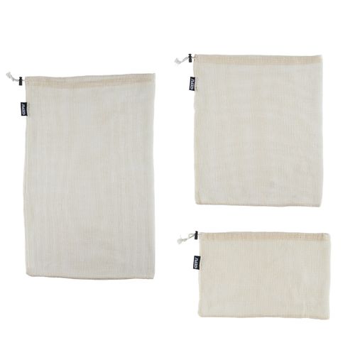 Set De 3 Sacs Réutilisables Pour Fruits Et Légumes En Tissu