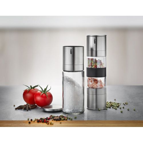 Moulin À Sel Et À Poivre En Verre - Argent