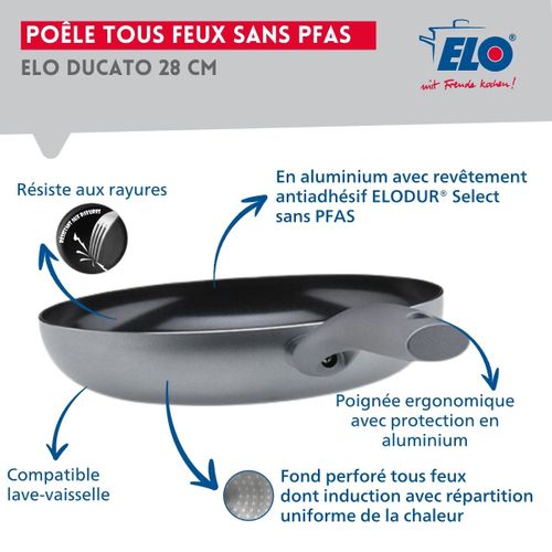 Poêle Tous Feux 28 Cm Sans Pfas Ducato