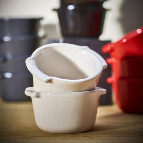 Set De 2 Ramequins Appolia 11 Cm Ecru En Céramique