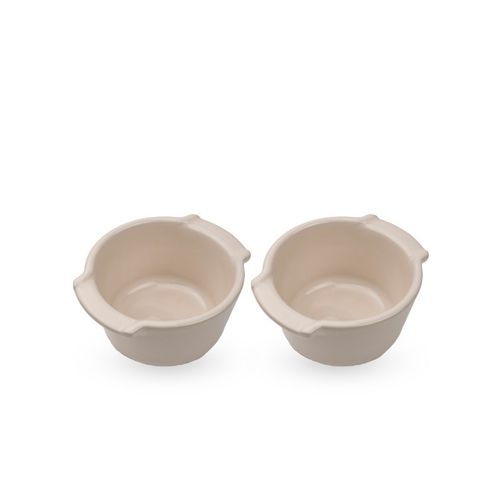 Set De 2 Ramequins Appolia 11 Cm Ecru En Céramique