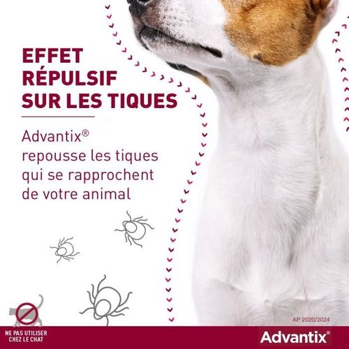 Chien Solution Antiparasitaire Puces Tiques Répulsif Mouches Phlébotomes 1,5 à 4kg 4 Pipettes