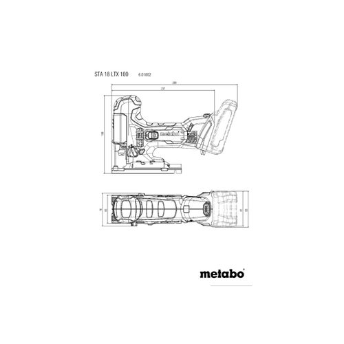 Scie Sauteuse 18v Sta 18 Ltx 100 (sans Batterie Ni Chargeur) + Coffret Metabox - Metabo - 601002840
