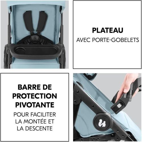 Poussette Compacte - Shop N Care - 4 Roues - Bleu
