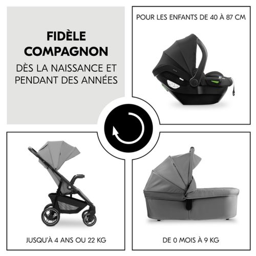 Poussette Ensemble Trio Shop N Care Gris