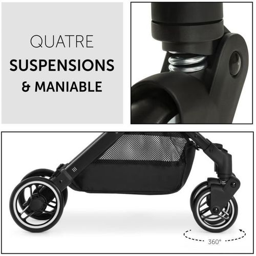 Poussette Compacte - Travel N Care - 4 Roues - Pliage à 1 Main - Bleu