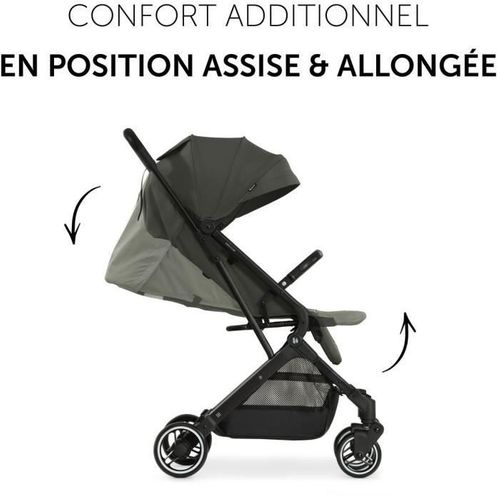 Poussette Compacte - Travel N Care - 4 Roues - Pliage à 1 Main - Olive
