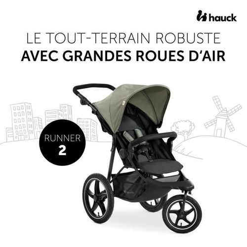 Poussette Tout Terrain - Runner 2 - 3 Roues - Pliage à 1 Main - Mickey