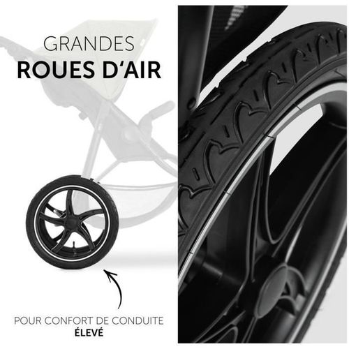 Poussette Tout Terrain - Runner 2 - 3 Roues - Pliage à 1 Main - Mickey