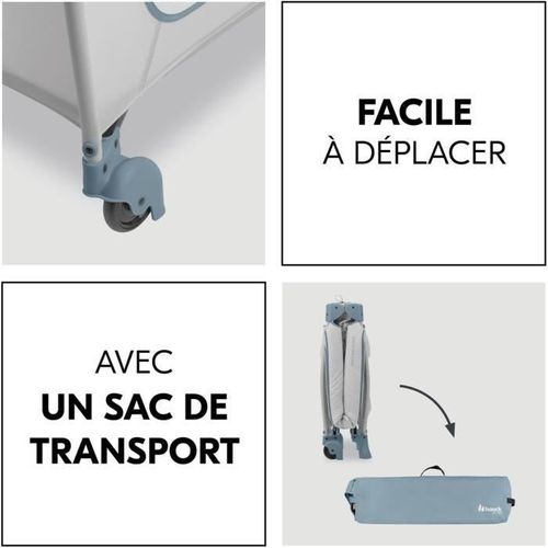 Lit Parapluie Sleep N Play Go Plus - Gris Et Bleu 60 x 120 cm