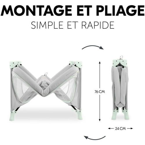 Lit De Voyage - Dream N Play Plus - 60 X 120 Cm - Des La Naissance - Pliable - Dusty Bleu