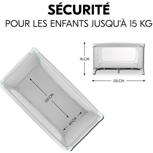 Lit De Voyage - Dream N Play Plus - 60 X 120 Cm - Des La Naissance - Pliable - Dusty Bleu