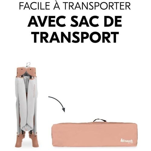 Lit Parapluie Dream N Play Plus - Gris Et Orange 60 x 120 cm