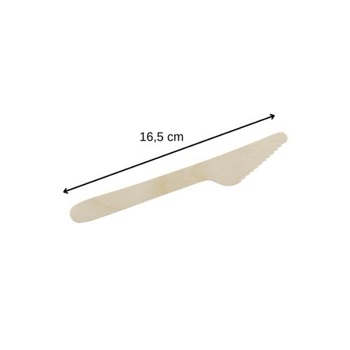 Lot De 30 Couteaux En Bois Jetables Fackelmann Move