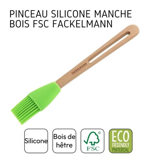 Pinceau De Cuisine Et De Pâtisserie 26 Cm En Poils Silicone Fackelmann Nature
