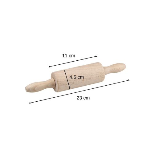 Mini Rouleau à Pâtisserie En Bois 23 Cm