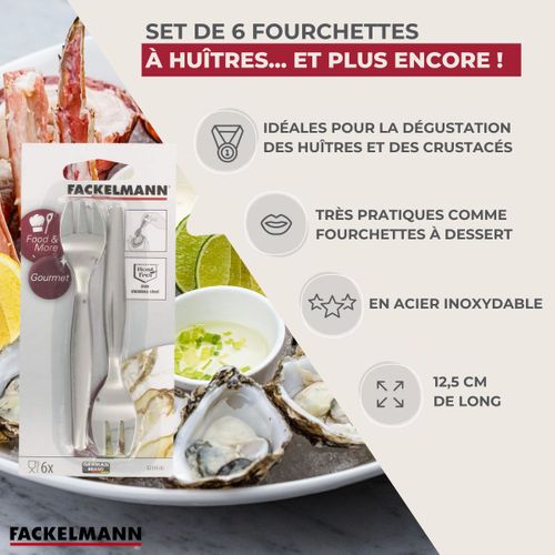 Lot De 6 Fourchettes à Huîtres 12,5 Cm Fackelmann