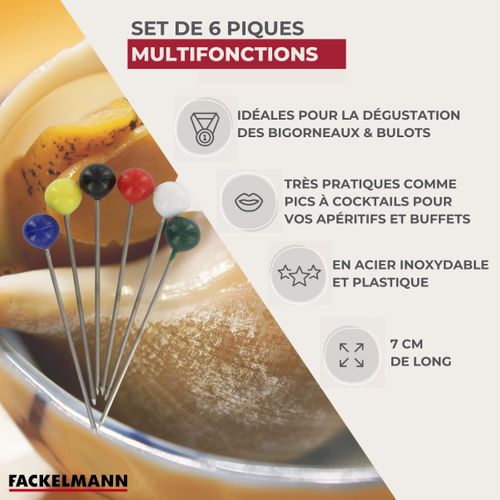 Lot De 6 Pics à Bigorneaux Fackelmann