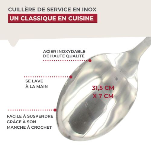 Cuillère De Service Inox 31,5 Cm Fackelmann Oxford