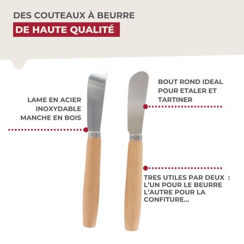 Lot De 2 Couteaux à Beurre 18 Cm Fackelmann Sybarys