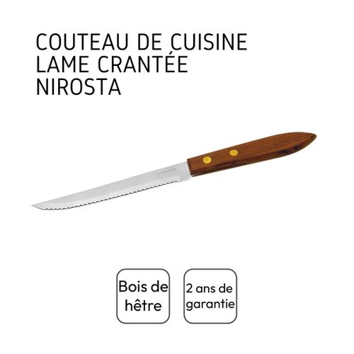 Petit Couteau De Cuisine Avec Manche En Bois 21 Cm Nirosta