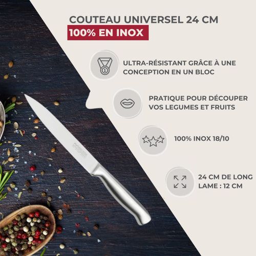 Couteau De Cuisine Universel 24 Cm En Tout Nirosta Star