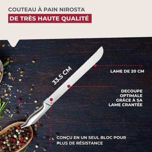 Couteau à Pain En Inox 33,5 Cm En Tout Nirosta