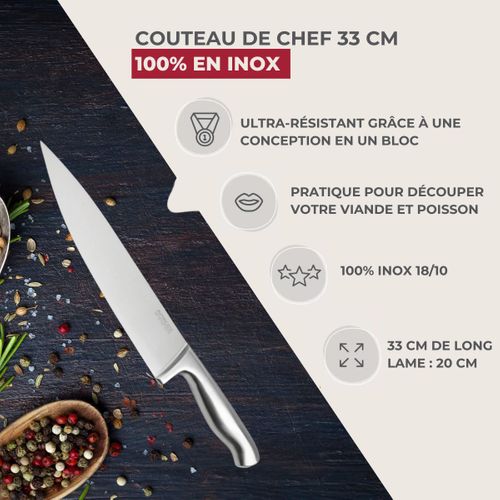 Couteau De Chef 33 Cm En Inox Nirosta Star