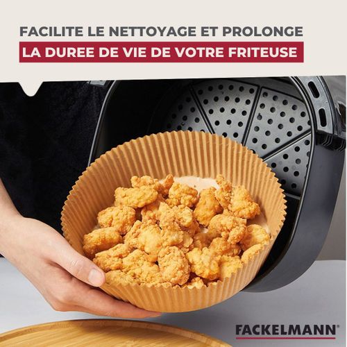 50 Moules En Papier Pour Air Fryer Carrés 20 Cm Fackelmann Divers