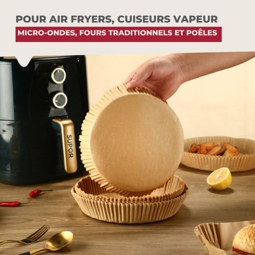 50 Moules En Papier Pour Air Fryer Carrés 20 Cm Fackelmann Divers