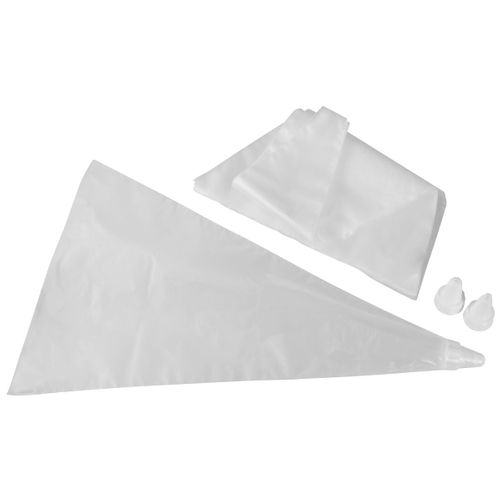 Lot De 20 Poches à Douille Jetables Et 3 Embouts Plastique Réemployables 32 Cm