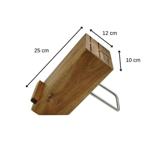 Bloc Pour 7 Couteaux Avec Support Pour Tablettes Nirosta
