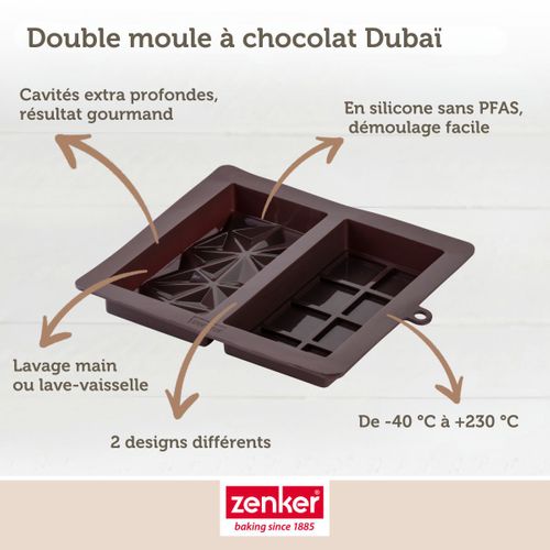 Double Moule à Chocolat De Dubaï En Silicone Special Creative